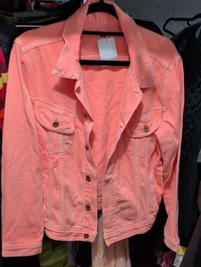 Nwt NSF Coral Pink Denim Jacket